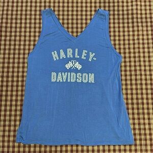 Woman’s Harley Davidson Motorcycle Company Blue Tank Top